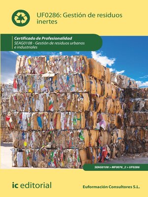 cover image of Gestión de residuos inertes. SEAG0108